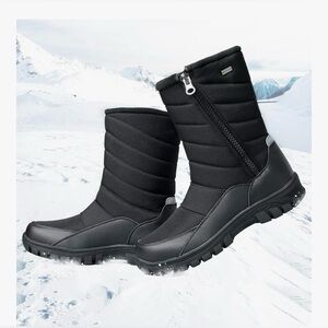 Men’s winter snow boots waterproof insulated mid-calf boots fur lined NWOT!